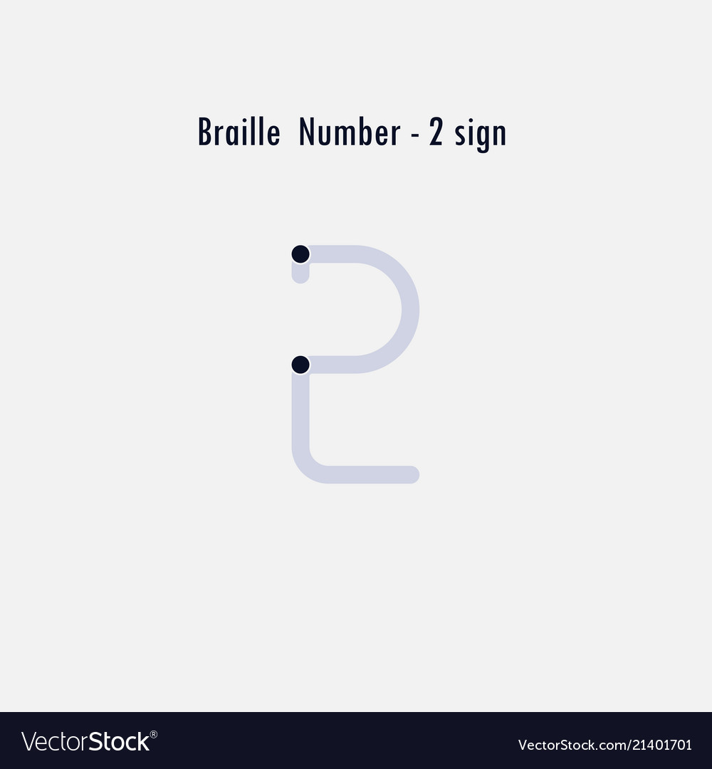 Creative english version of braille number design vector image Creative english version of braille number design