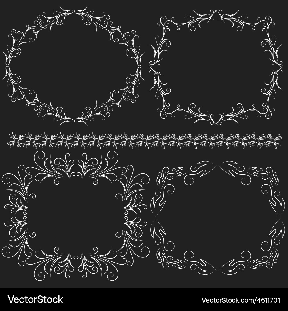 Decorative frame set Royalty Free Vector Image