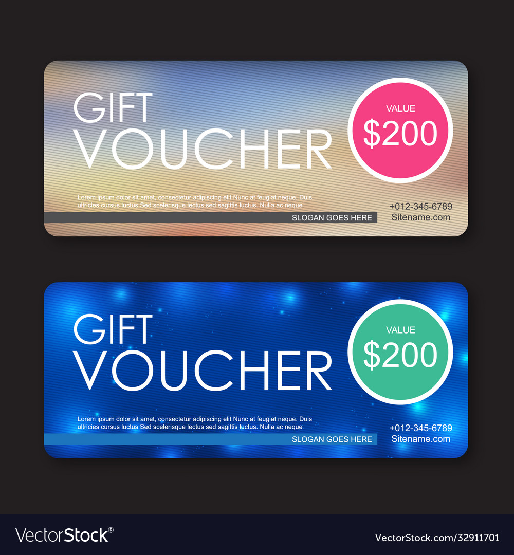 Gift voucher 24 Royalty Free Vector Image - VectorStock