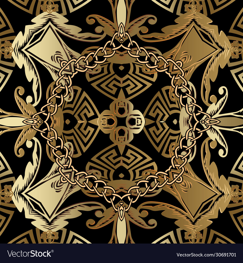 Greek ornamental gold seamless pattern Royalty Free Vector