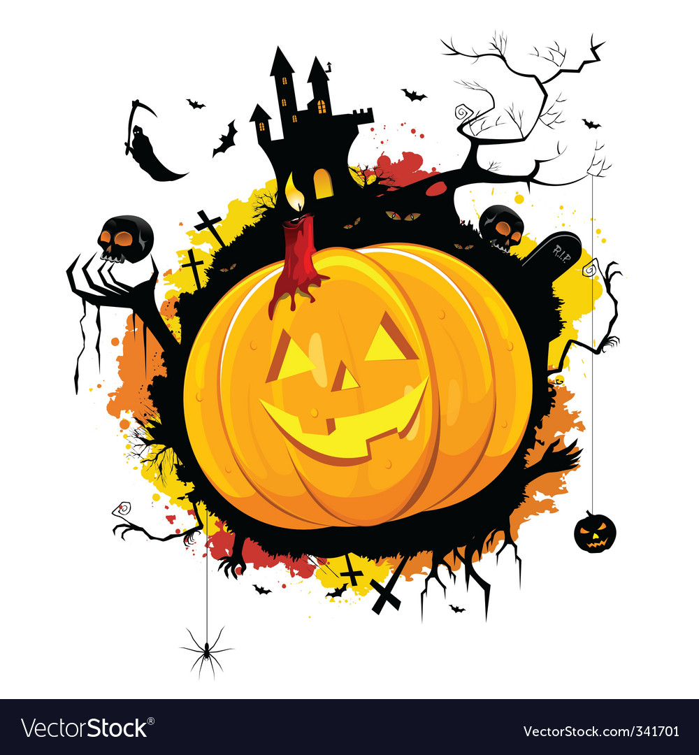 Halloween pumpkin Royalty Free Vector Image - VectorStock