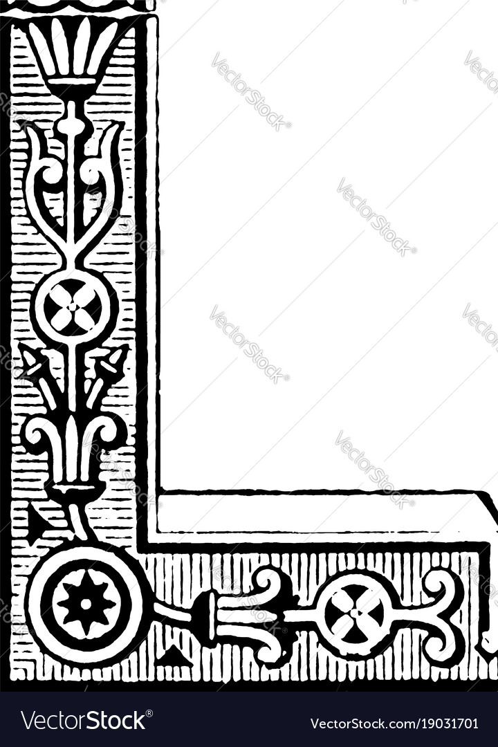 Ornate Corner Is A Antic Pattern Vintage Engraving Ornate Corner Is A Antic Pattern Vintage Engraving