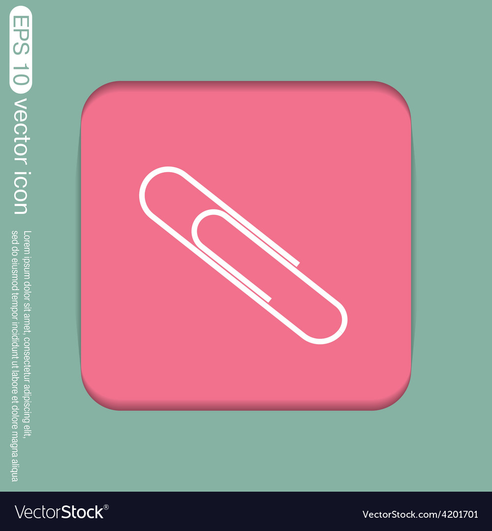 Paper clip icon a symbol of office Royalty Free Vector Image