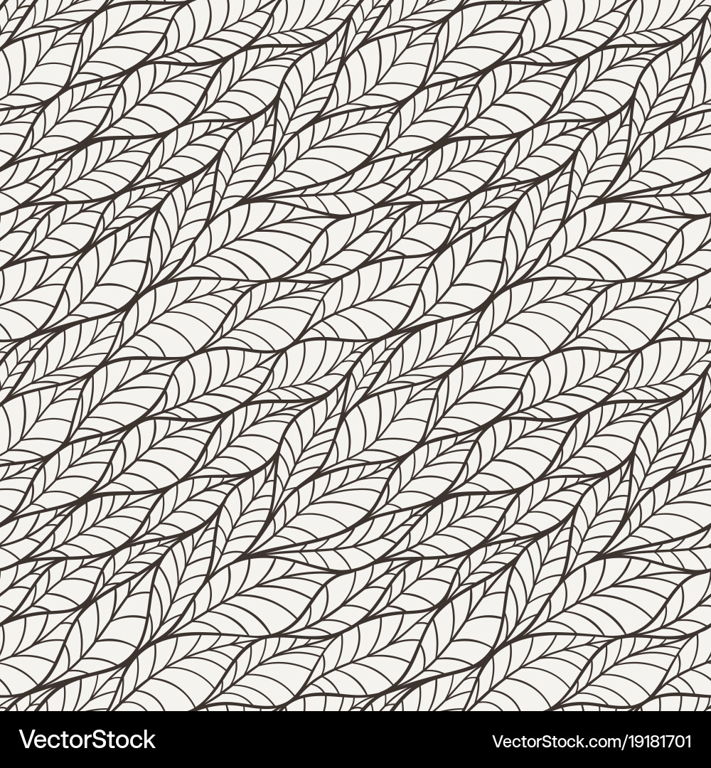 Seamless pattern with abstract leaves Royalty Free Vector