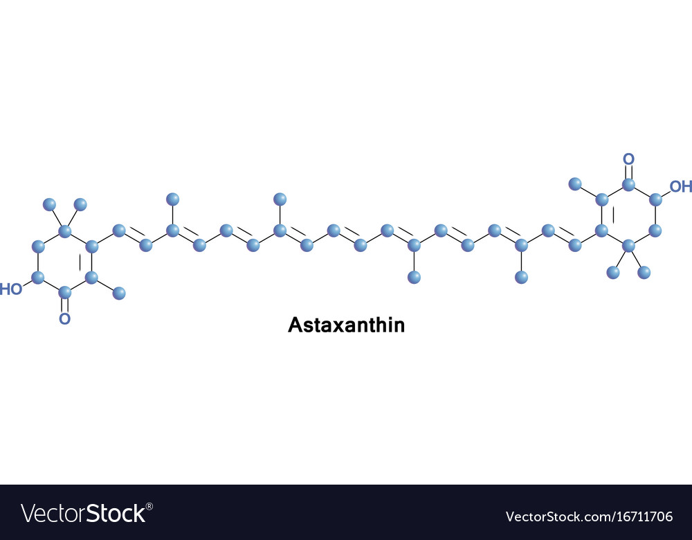 Astaxanthin is a ketocarotenoid Royalty Free Vector Image