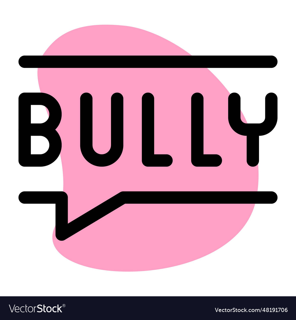 Bully a mean content to harm people Royalty Free Vector