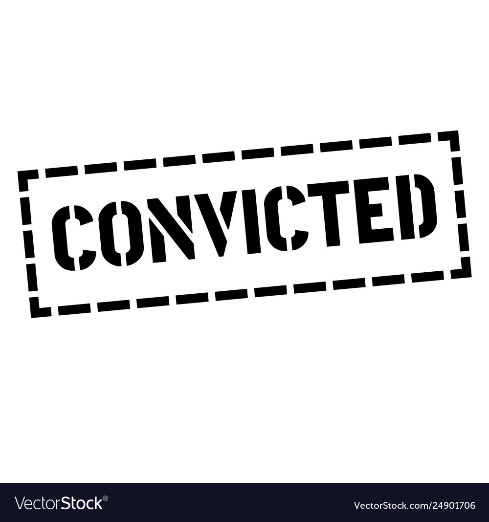 Convicted stamp on white Royalty Free Vector Image