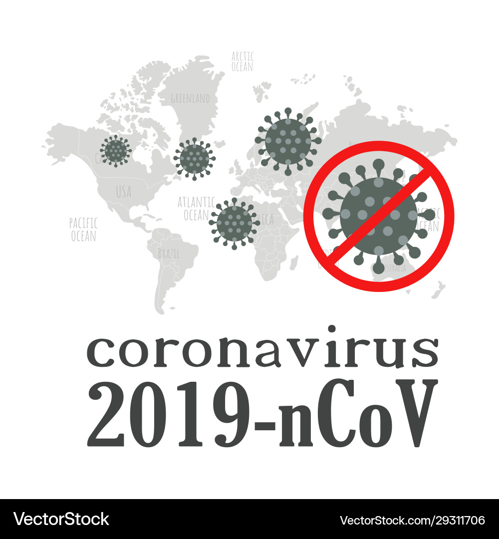 Coronavirus world map Royalty Free Vector Image