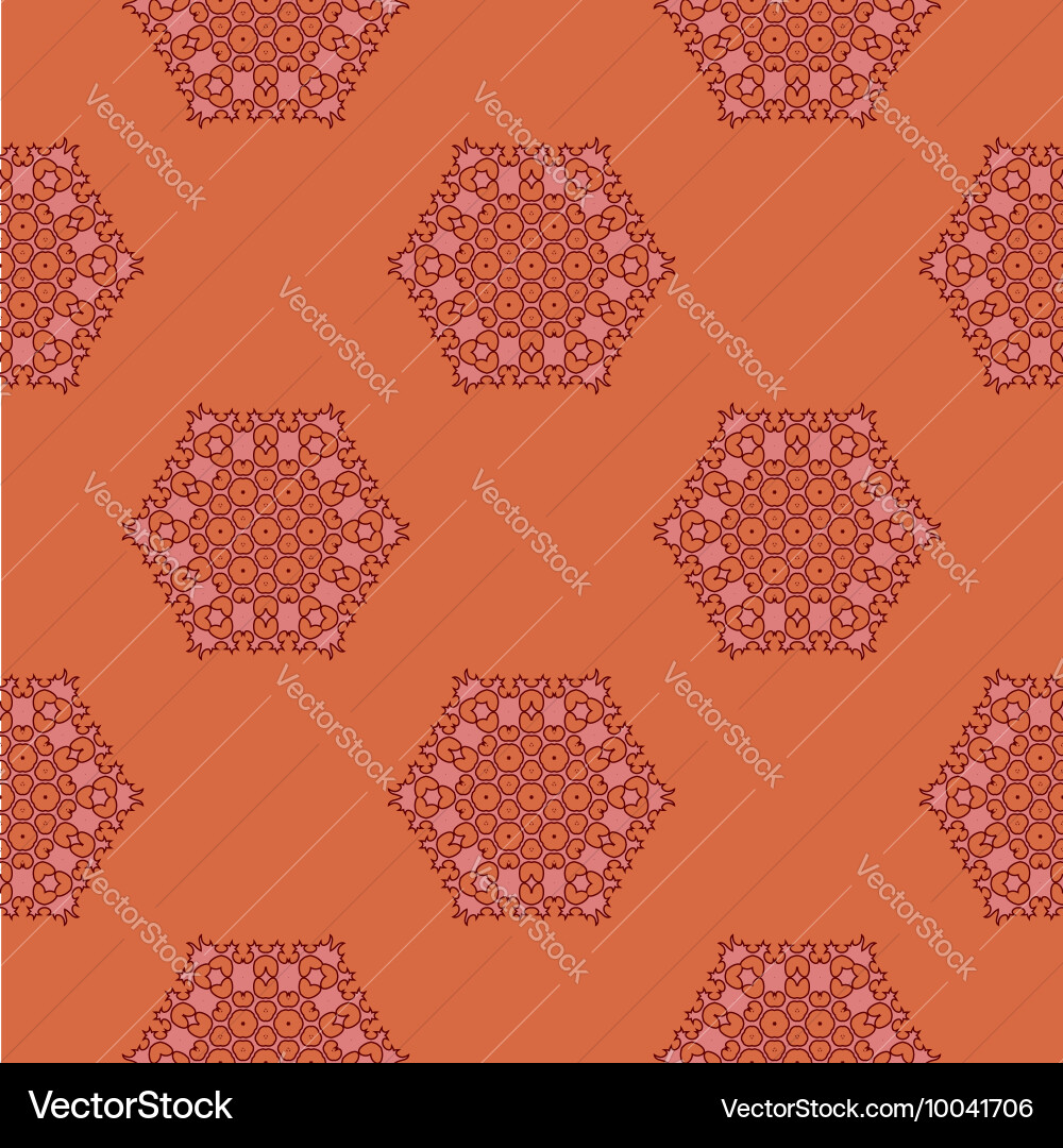 Creative ornamental seamless red pattern Vector Image
