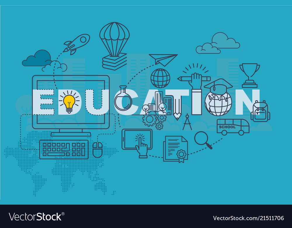 Education banner background design concept Vector Image