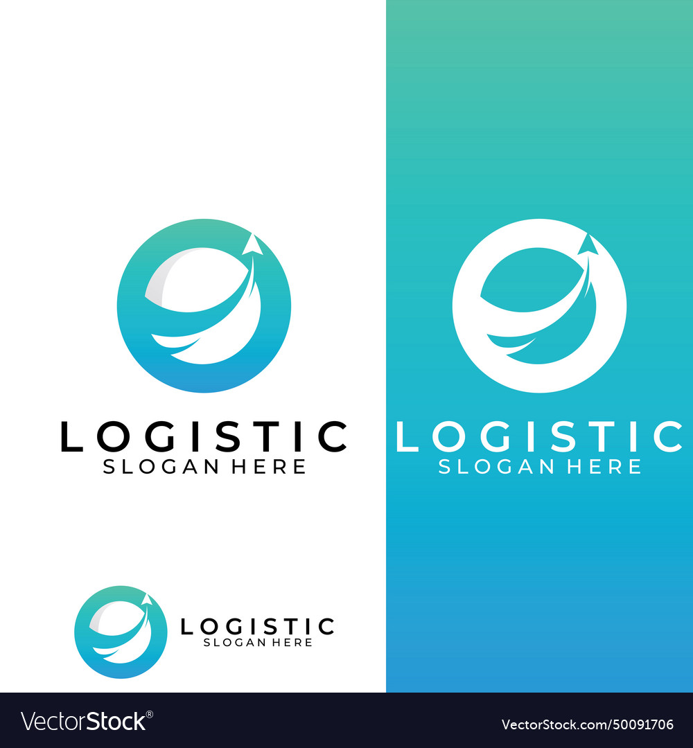 Logistics company logo arrow icon logo fast Vector Image