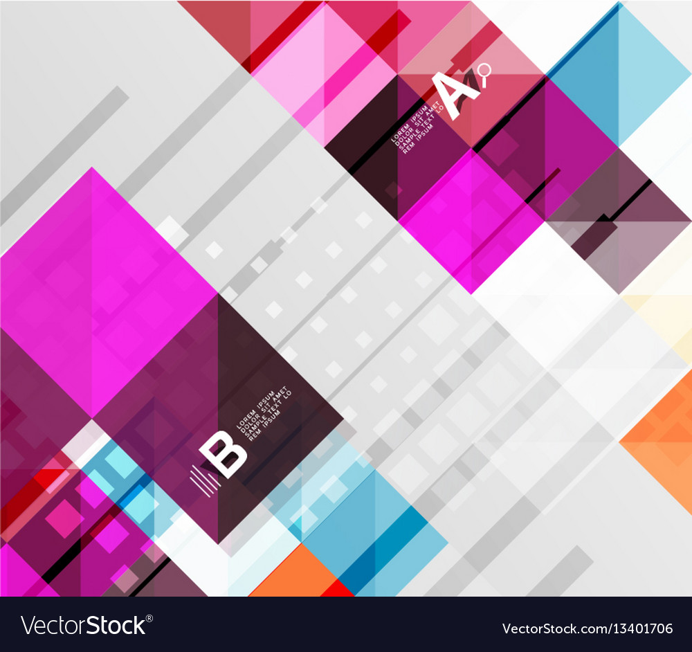 Minimalistic square shapes abstract background Vector Image