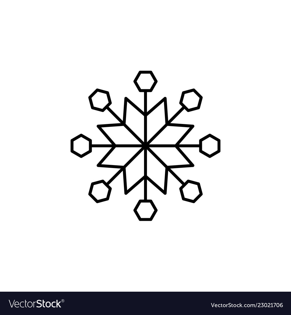 snowflake icon christmas and winter theme simple vector 23021706