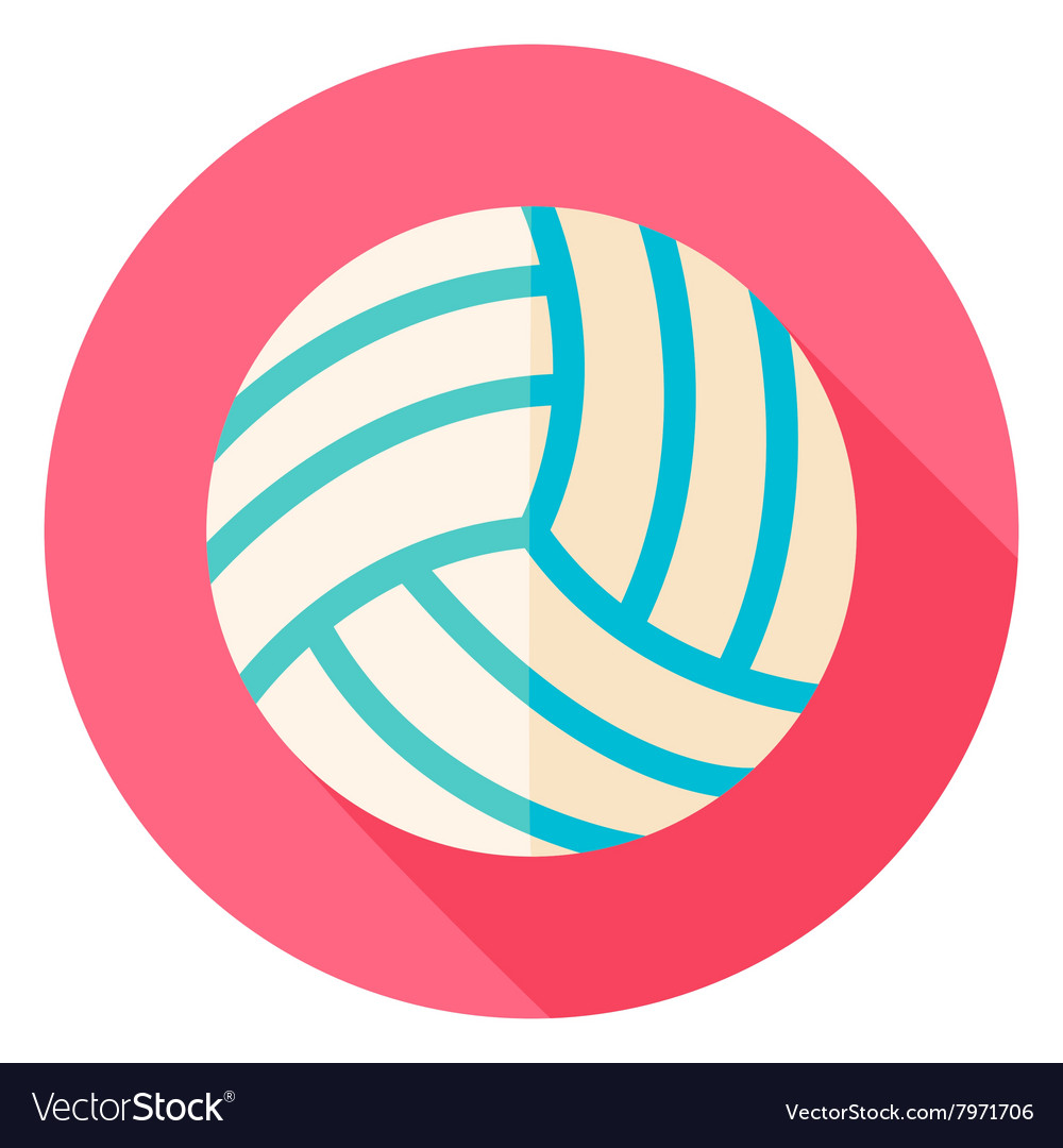 Volleyball circle icon Royalty Free Vector Image