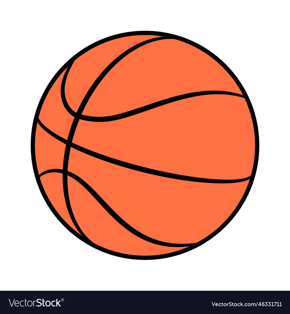 Basketball Ball Icon On White Background Vector Image