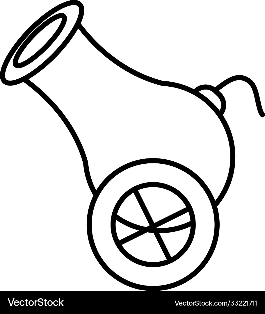 Canon icon image line style Royalty Free Vector Image