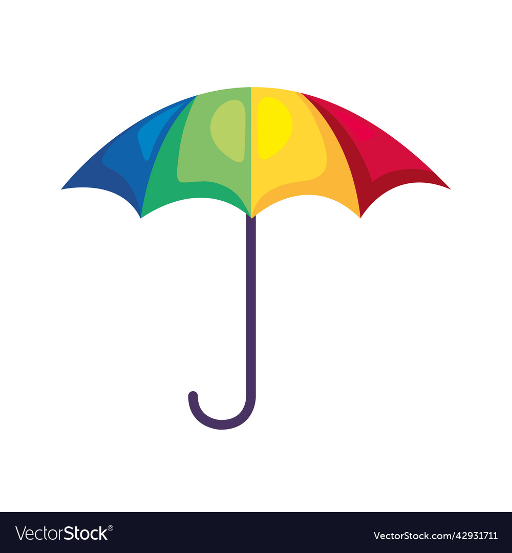 Colorful umbrella accessory Royalty Free Vector Image