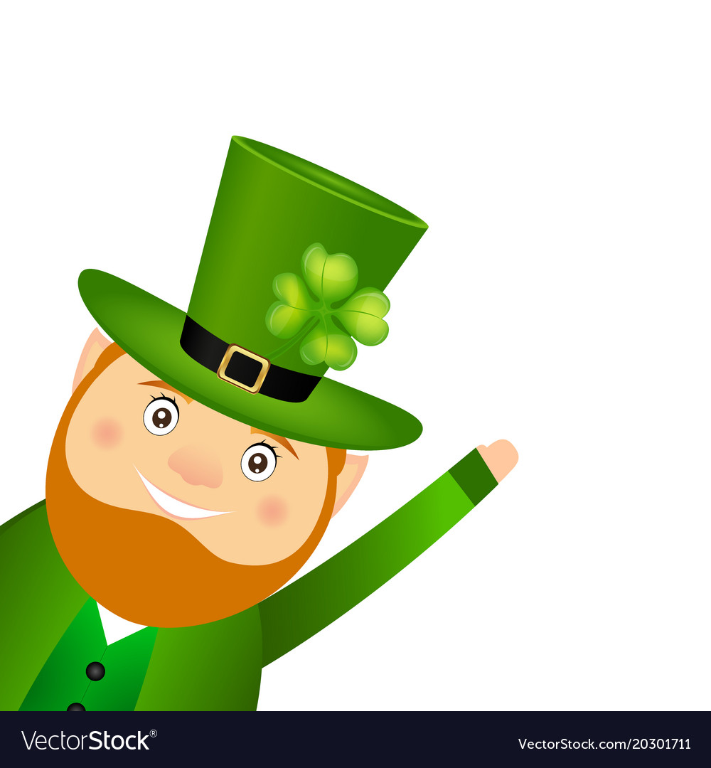 St. Patricks Day Leprechaun Cartoon Vector, Stock vector