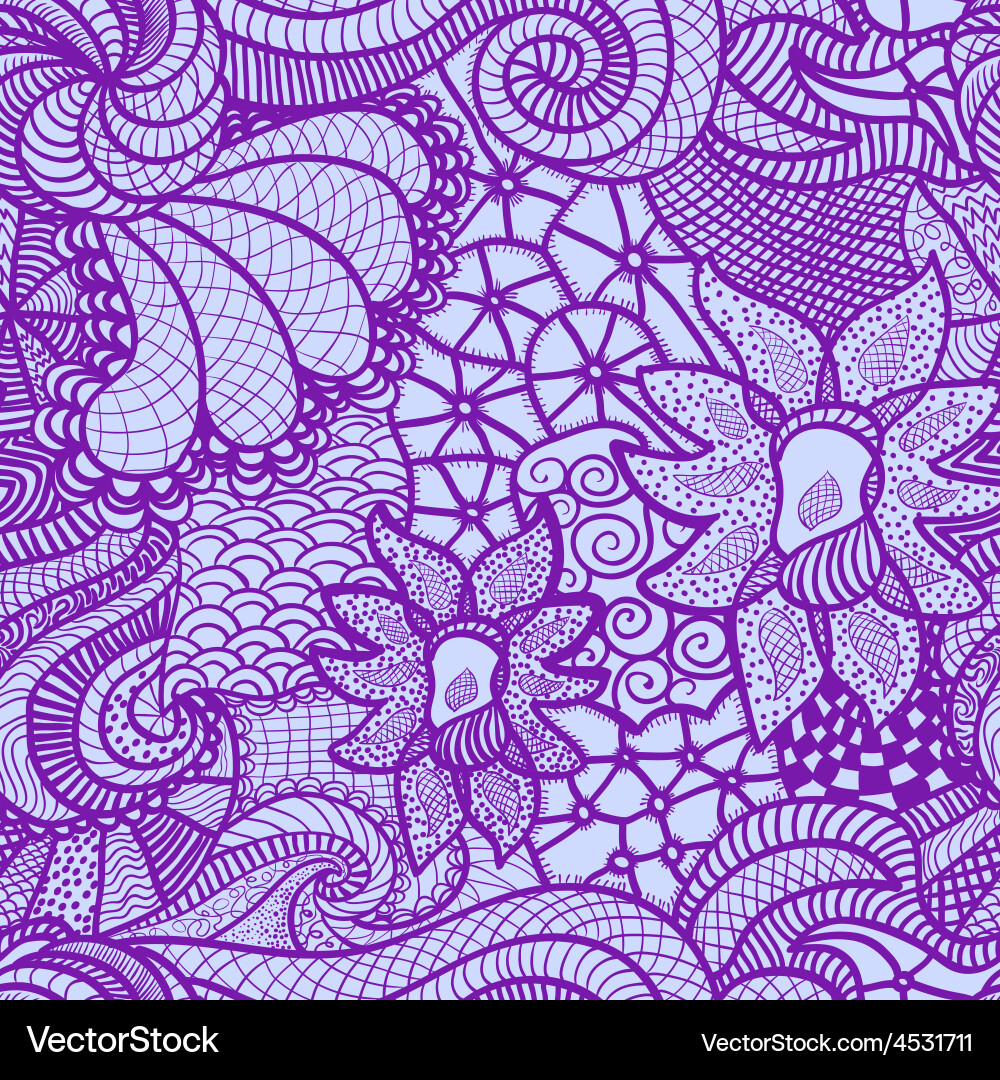 Hand drawn seamless pattern Royalty Free Vector Image