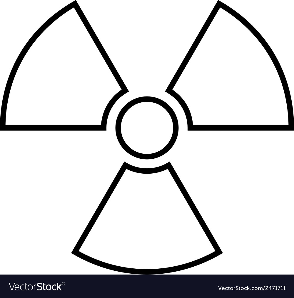 Radiation sign icon