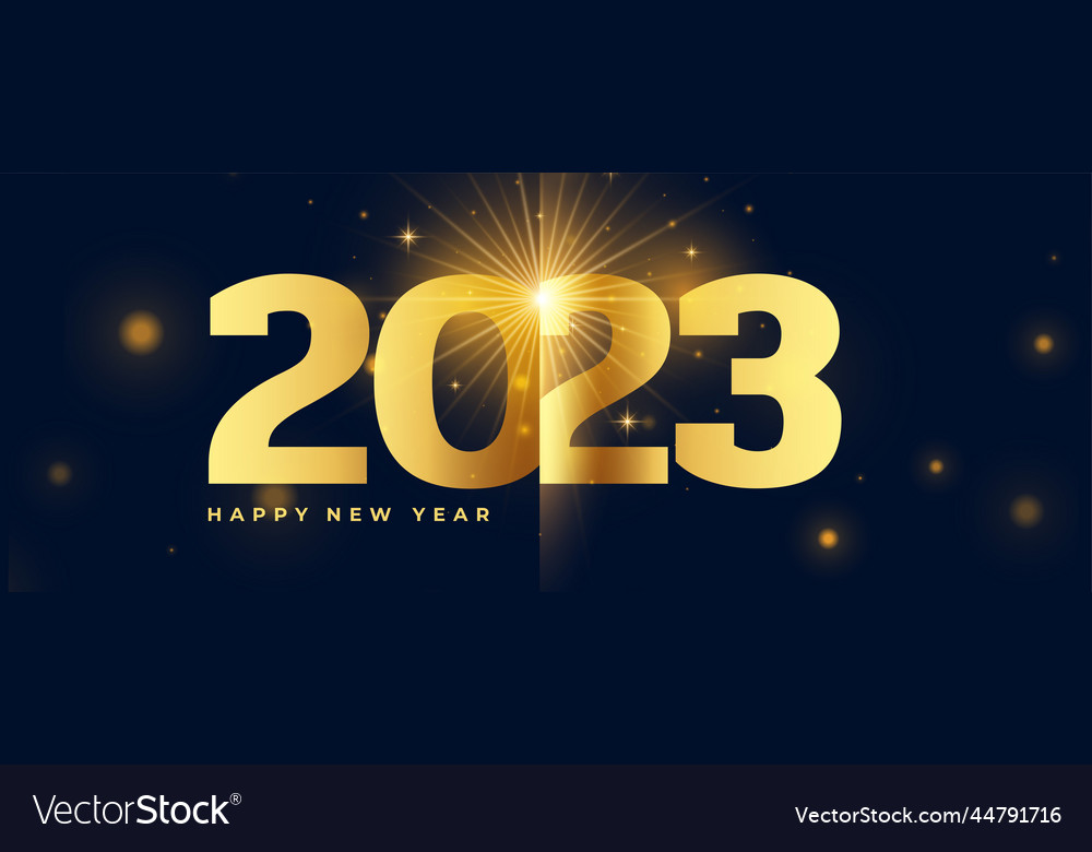 2023 new year eve occasion banner with light Vector Image