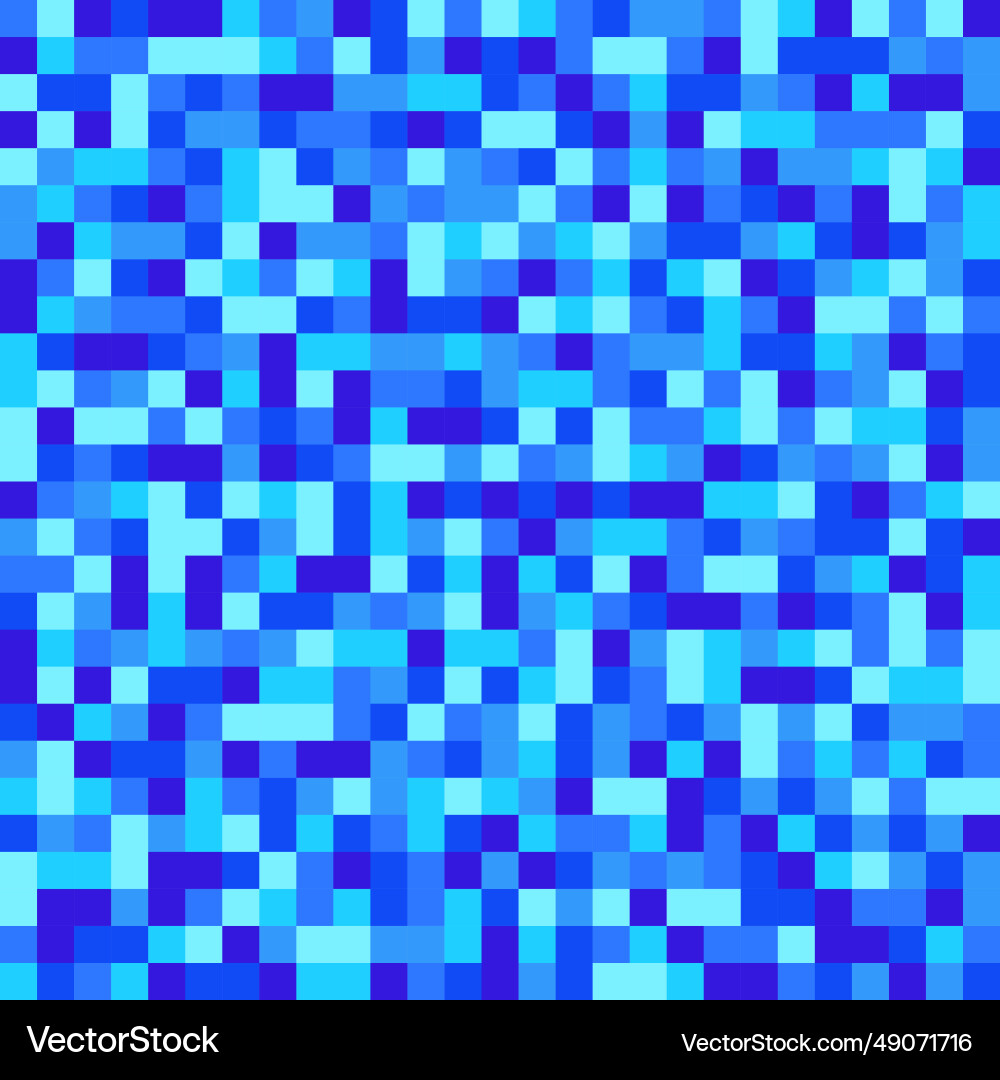 Blue pixel pattern or background Royalty Free Vector Image