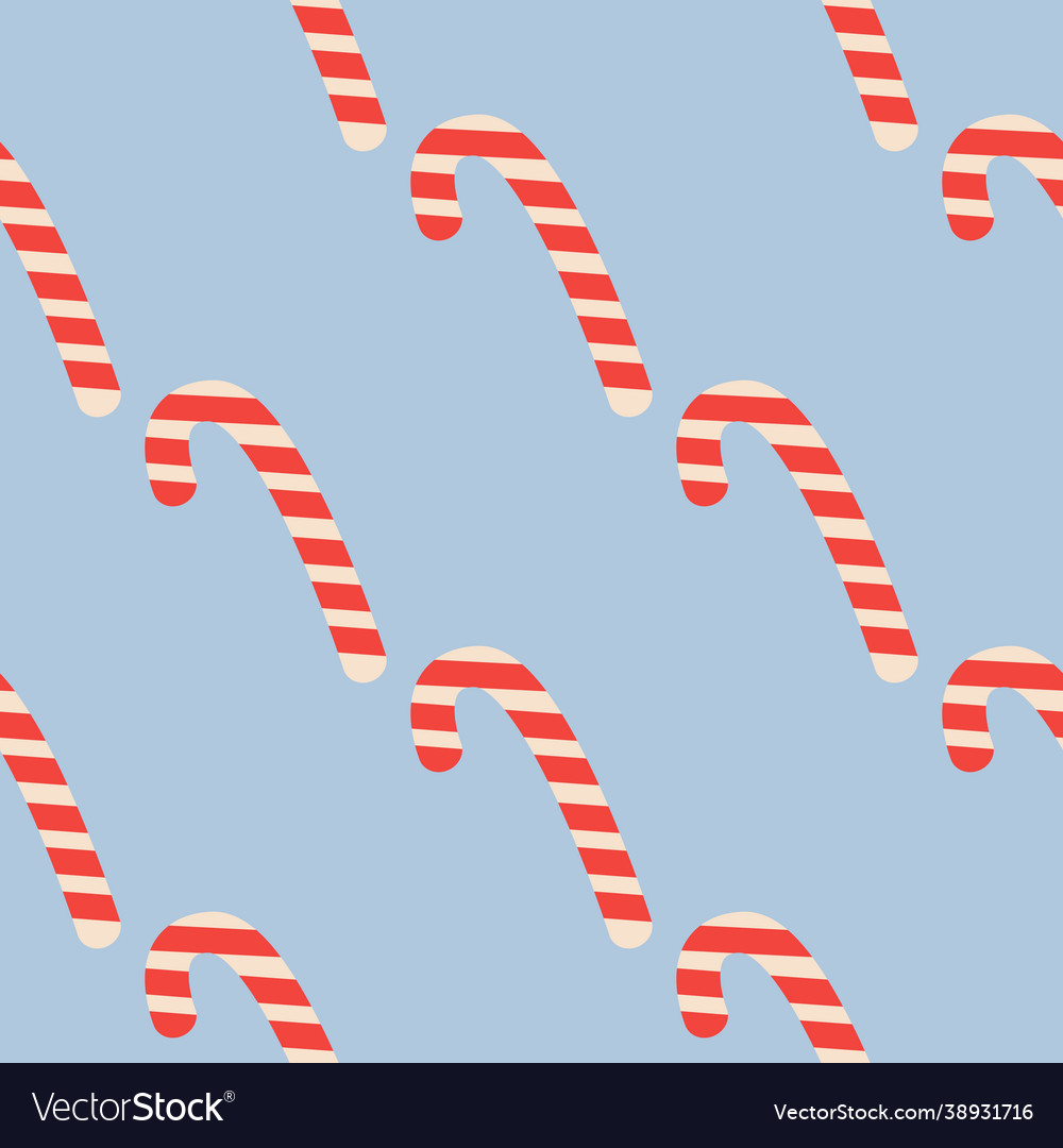 Christmas Candy Cane Stripes Seamless Pattern Vector Image