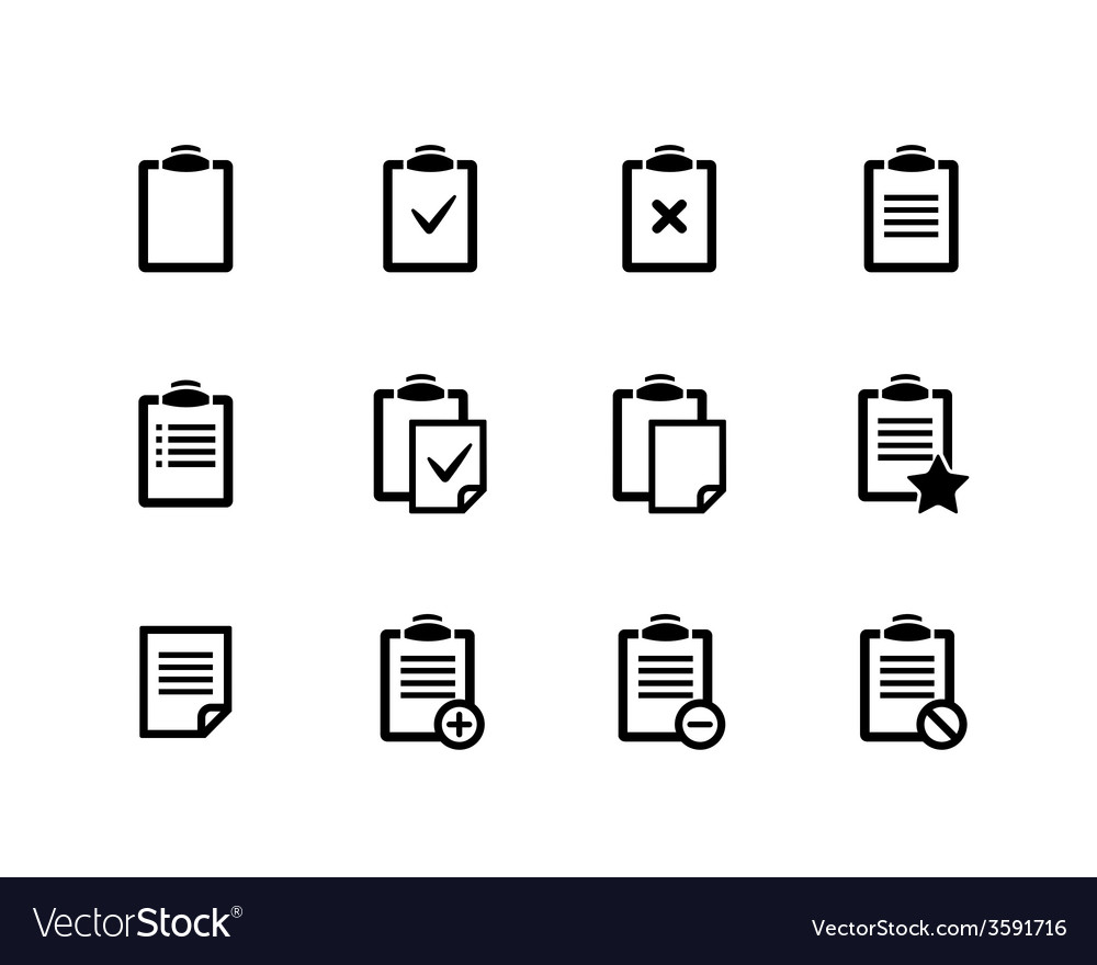 Clipboard icons