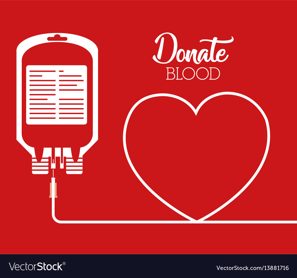 Donation blood design Royalty Free Vector Image