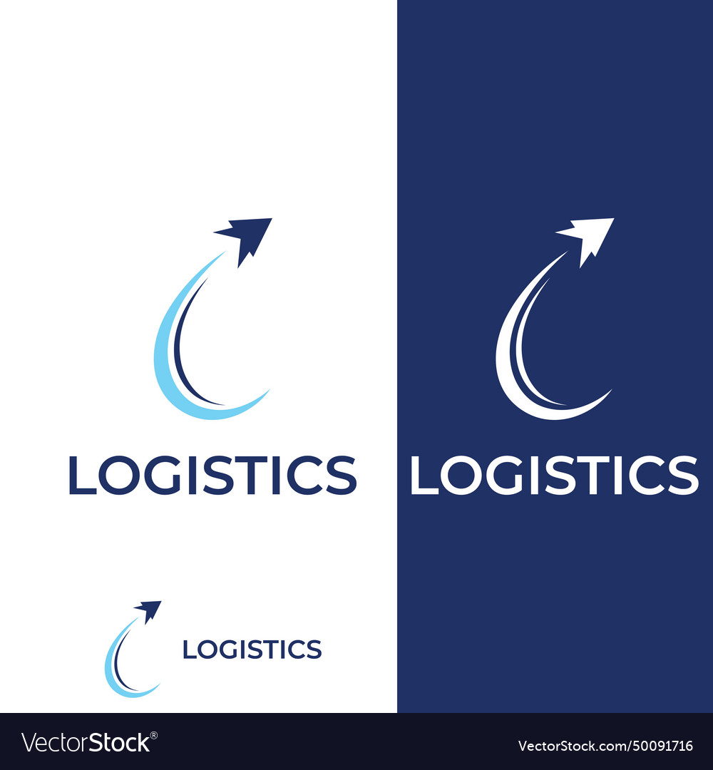 Logistics company logo arrow icon logo fast Vector Image