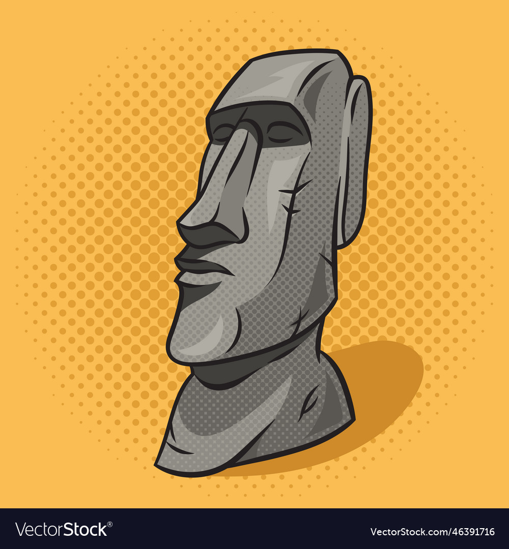 Moai Emoji Art Prints for Sale