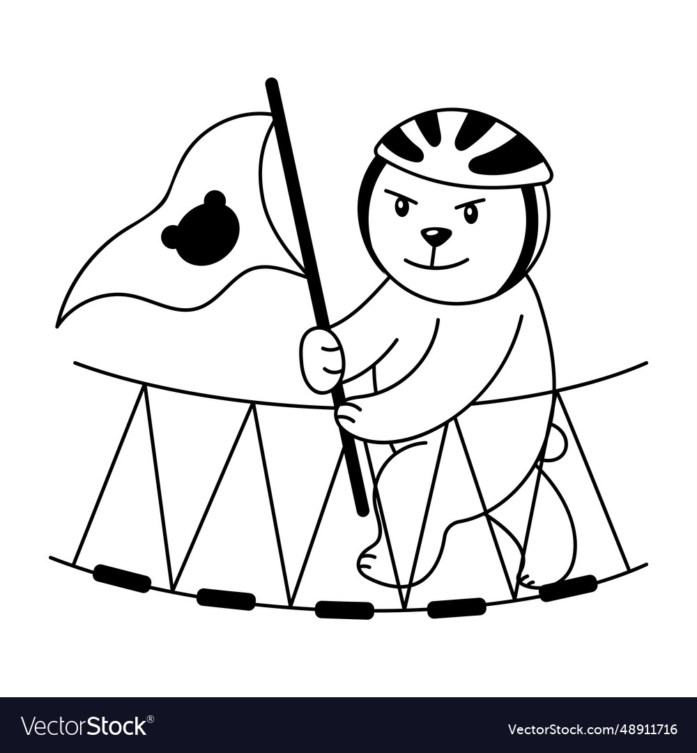 Rope bridge Royalty Free Vector Image VectorStock