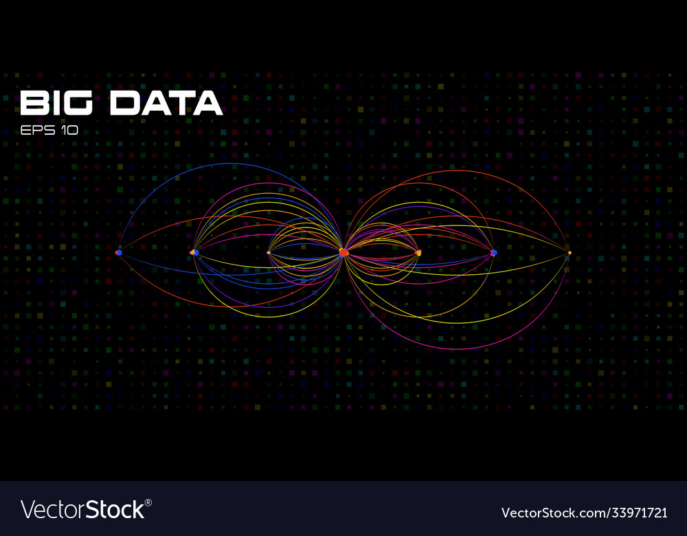 Big data visualization algorithms with arc Vector Image