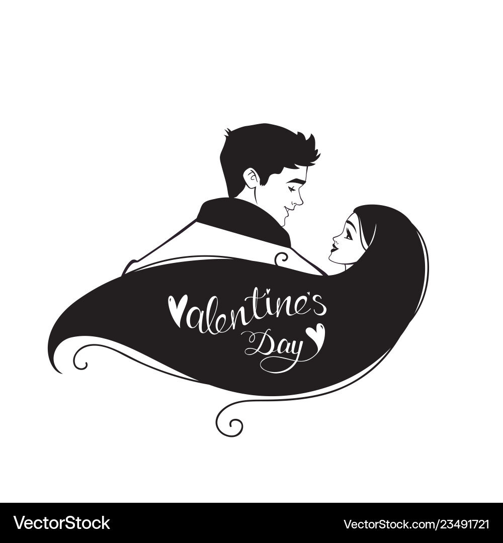 Couple silhouette Royalty Free Vector Image - VectorStock