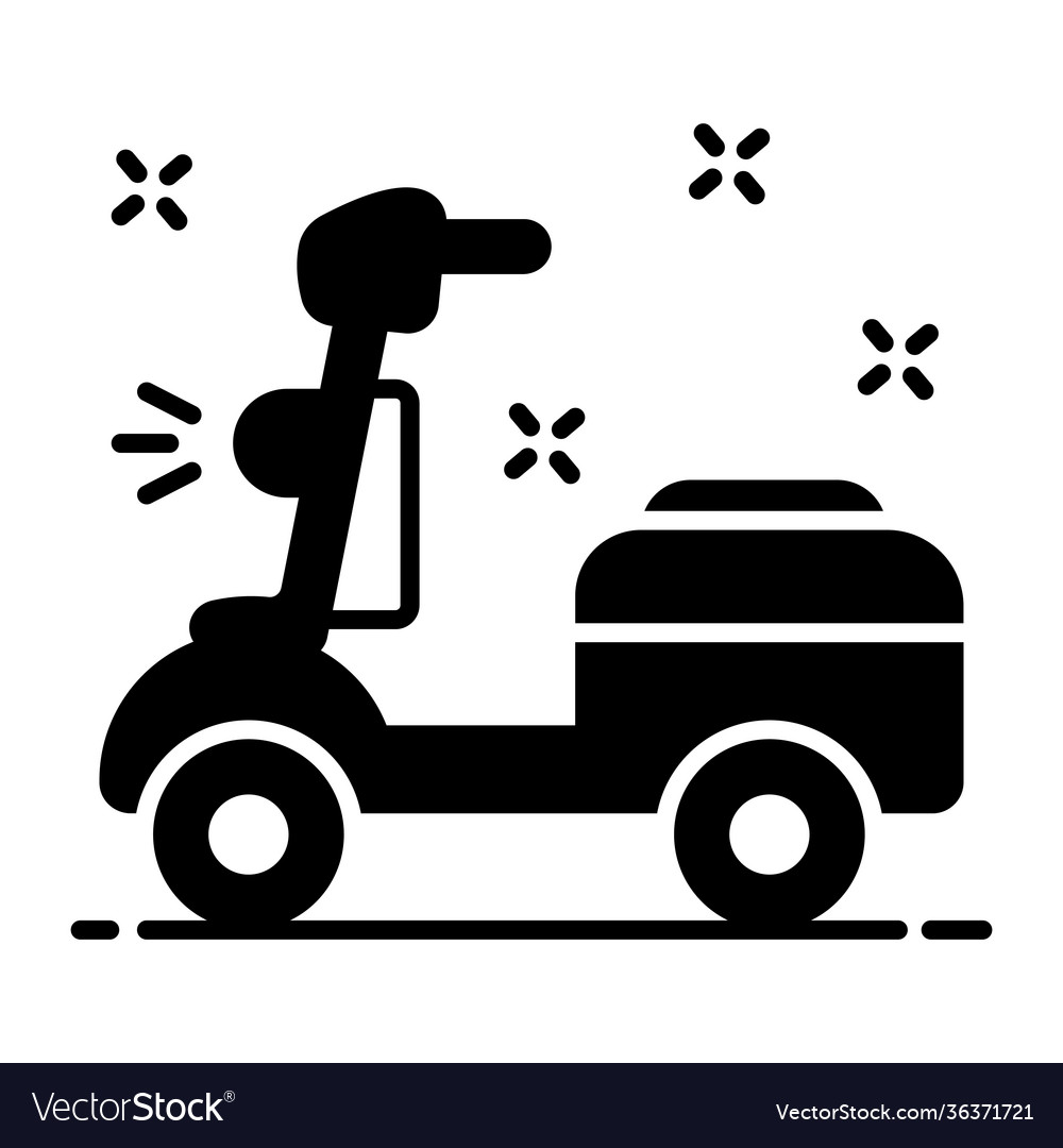 Delivery scooter Royalty Free Vector Image - VectorStock