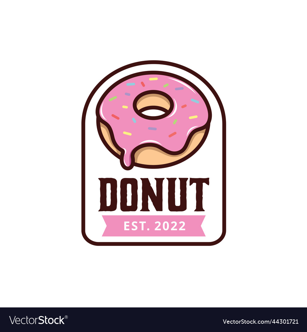 Donut Logo Royalty Free Vector Image - Vectorstock