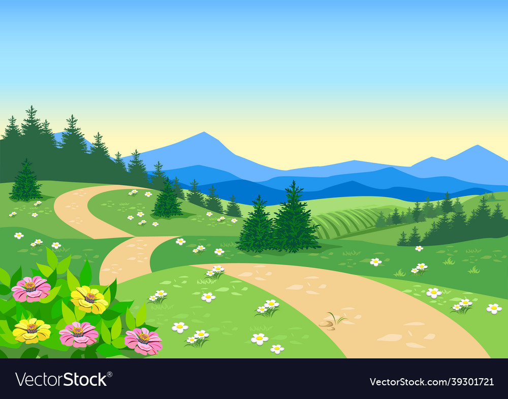 Fairy Tale Landscape Royalty Free Vector Image