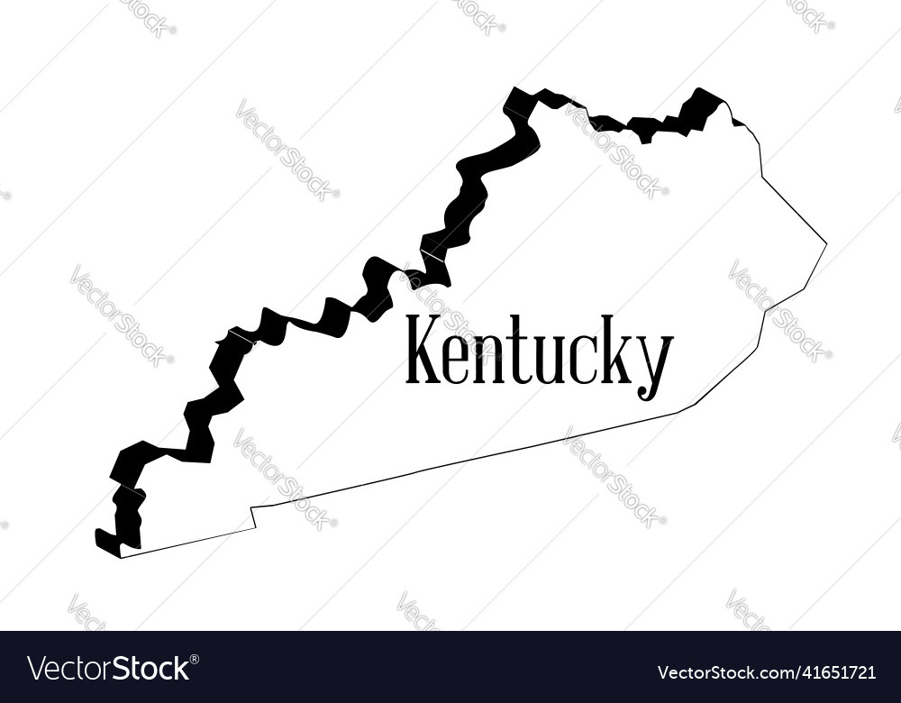 Kentucky map in 3d