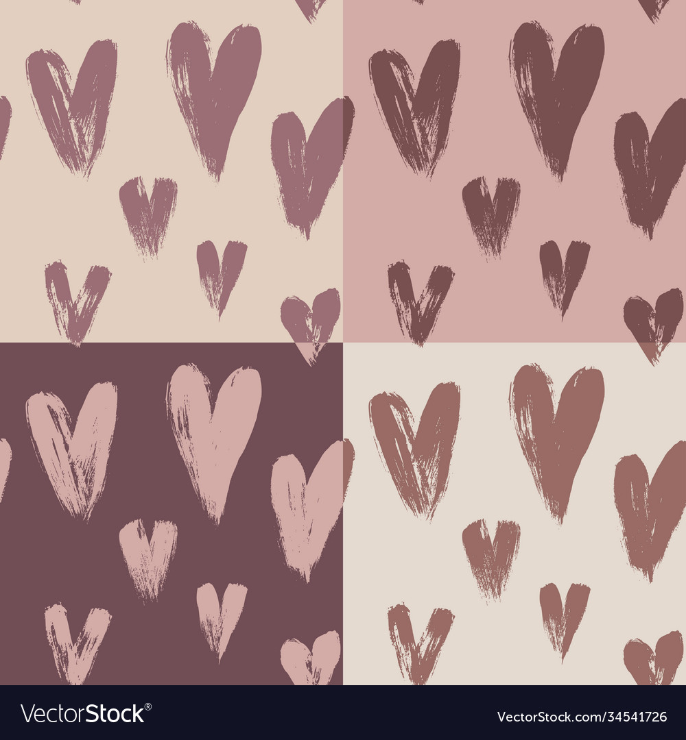 Beautiful seamless pattern hearts vector image Beautiful seamless pattern hearts