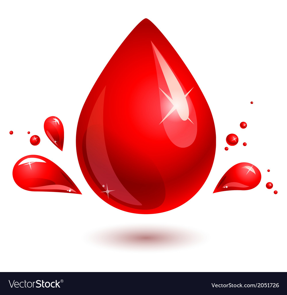 Blood drop red drop Royalty Free Vector Image - VectorStock