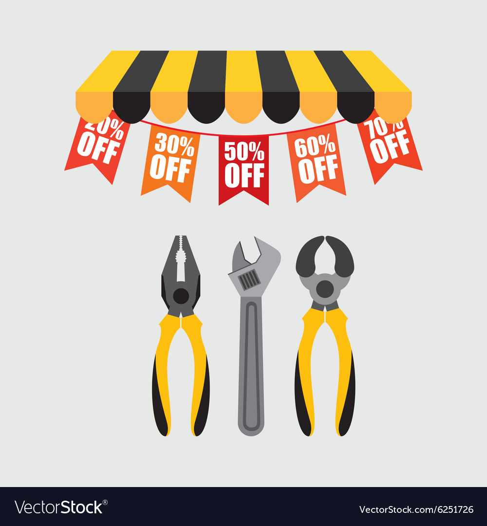 Great tools for sale Royalty Free Vector Image