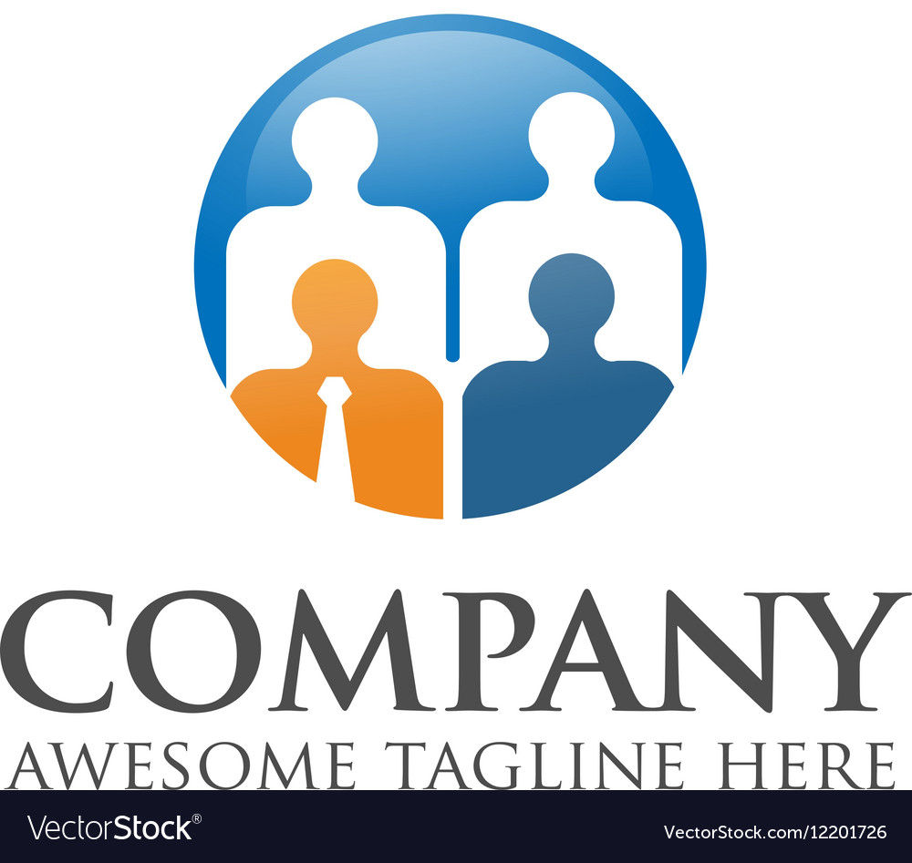 People business logo Royalty Free Vector Image