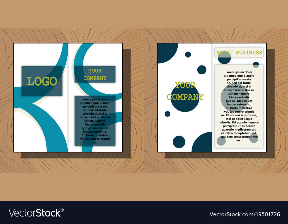 Set of brochure flyer design layout template size Vector Image