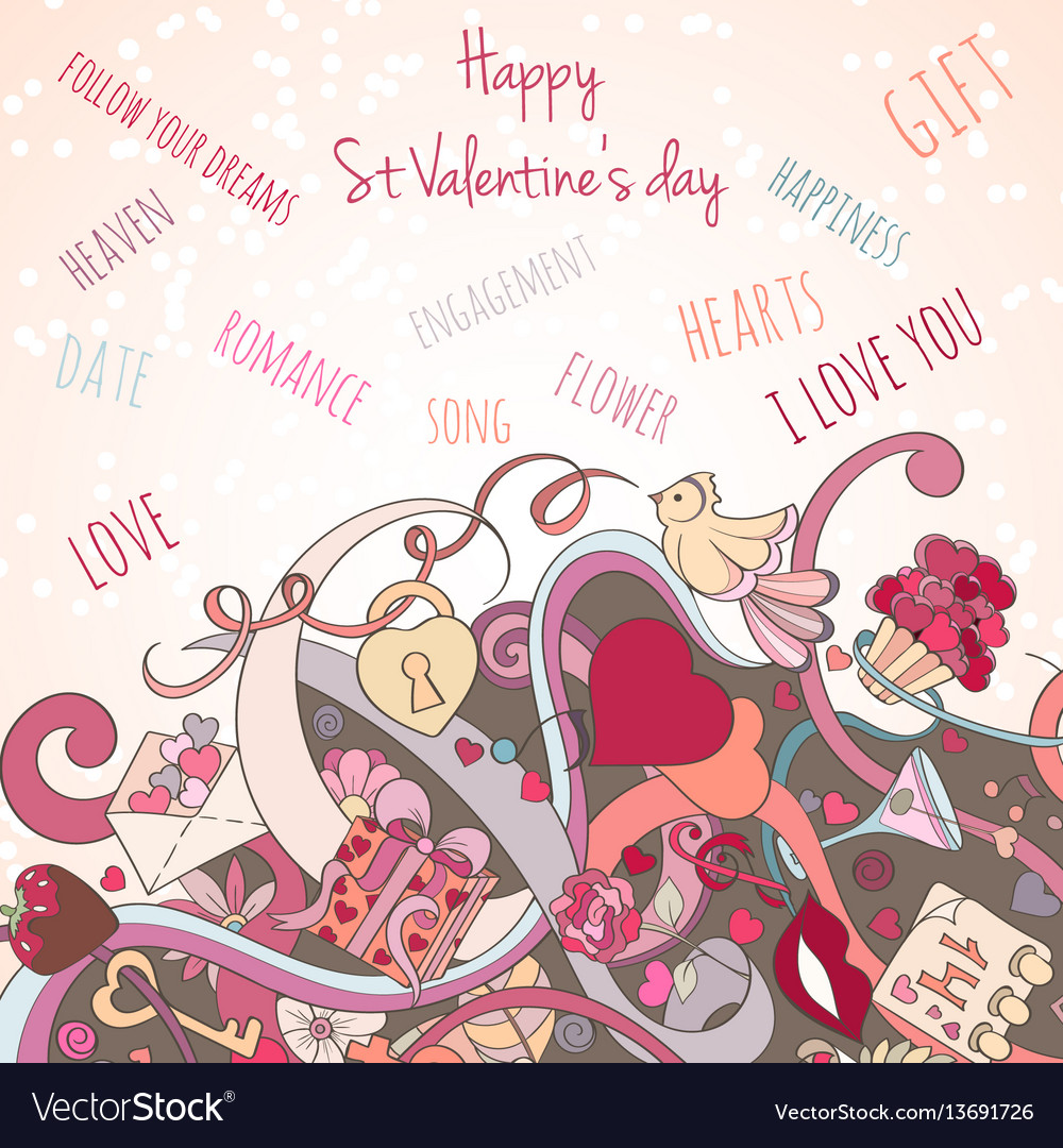 St valentine day card vector image St valentine day card