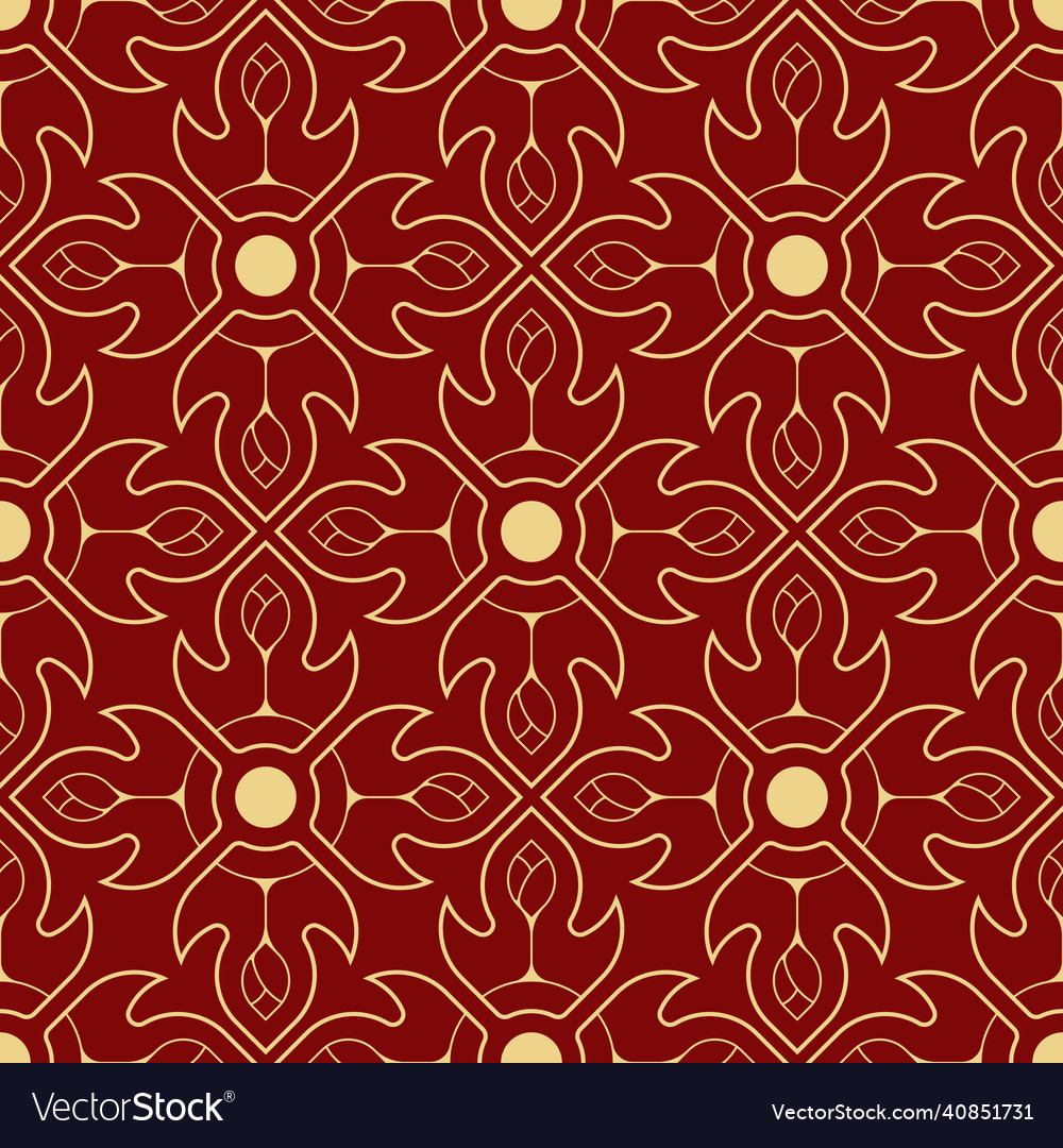 Abstract line thai geometric pattern Royalty Free Vector