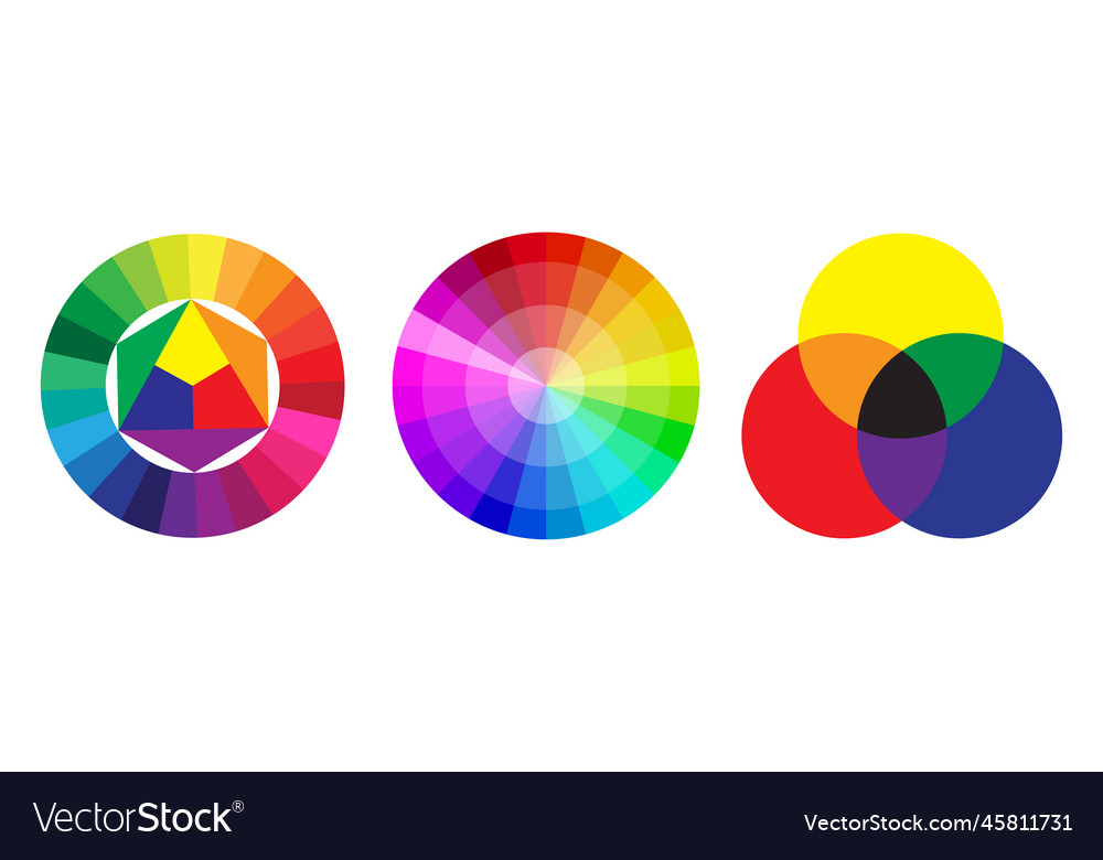 Palette circles color gradient Royalty Free Vector Image