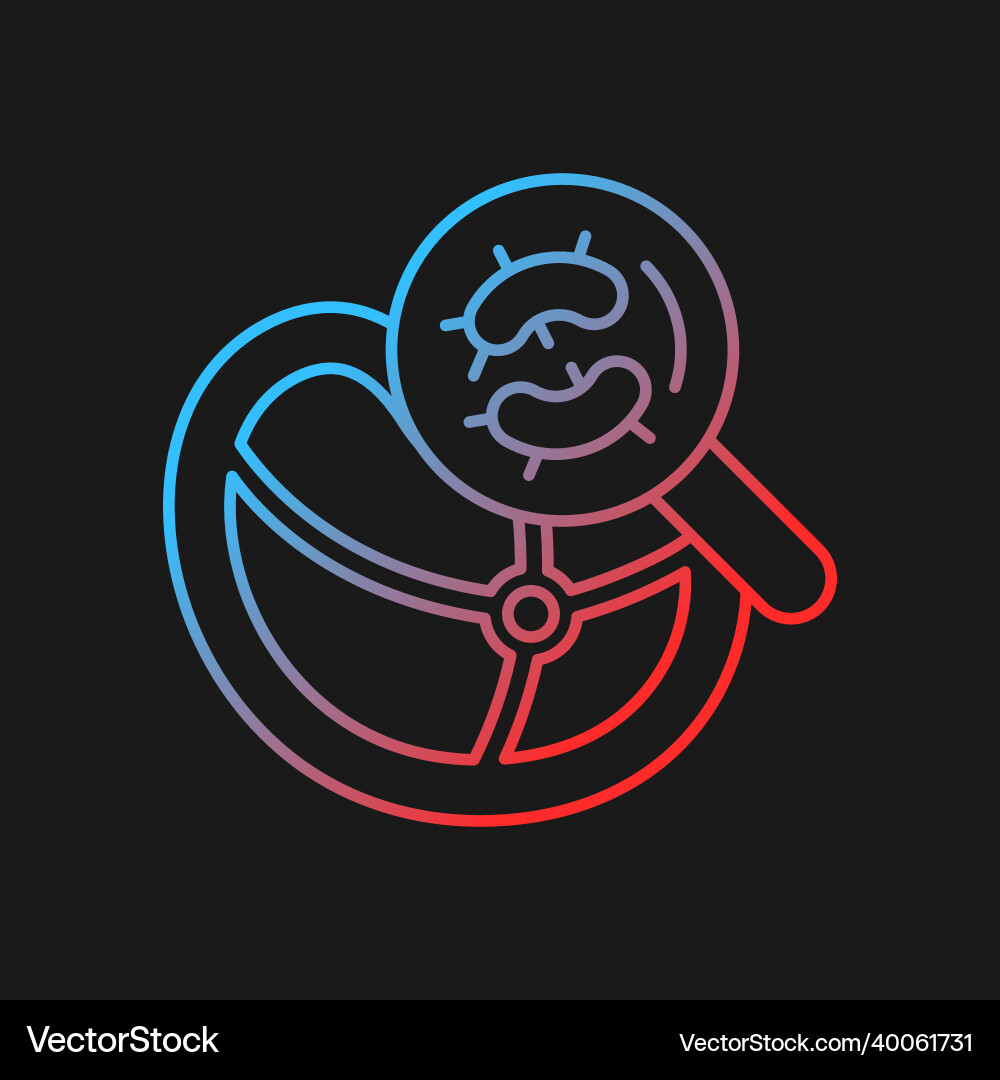 Pathogen testing gradient icon for dark theme Vector Image