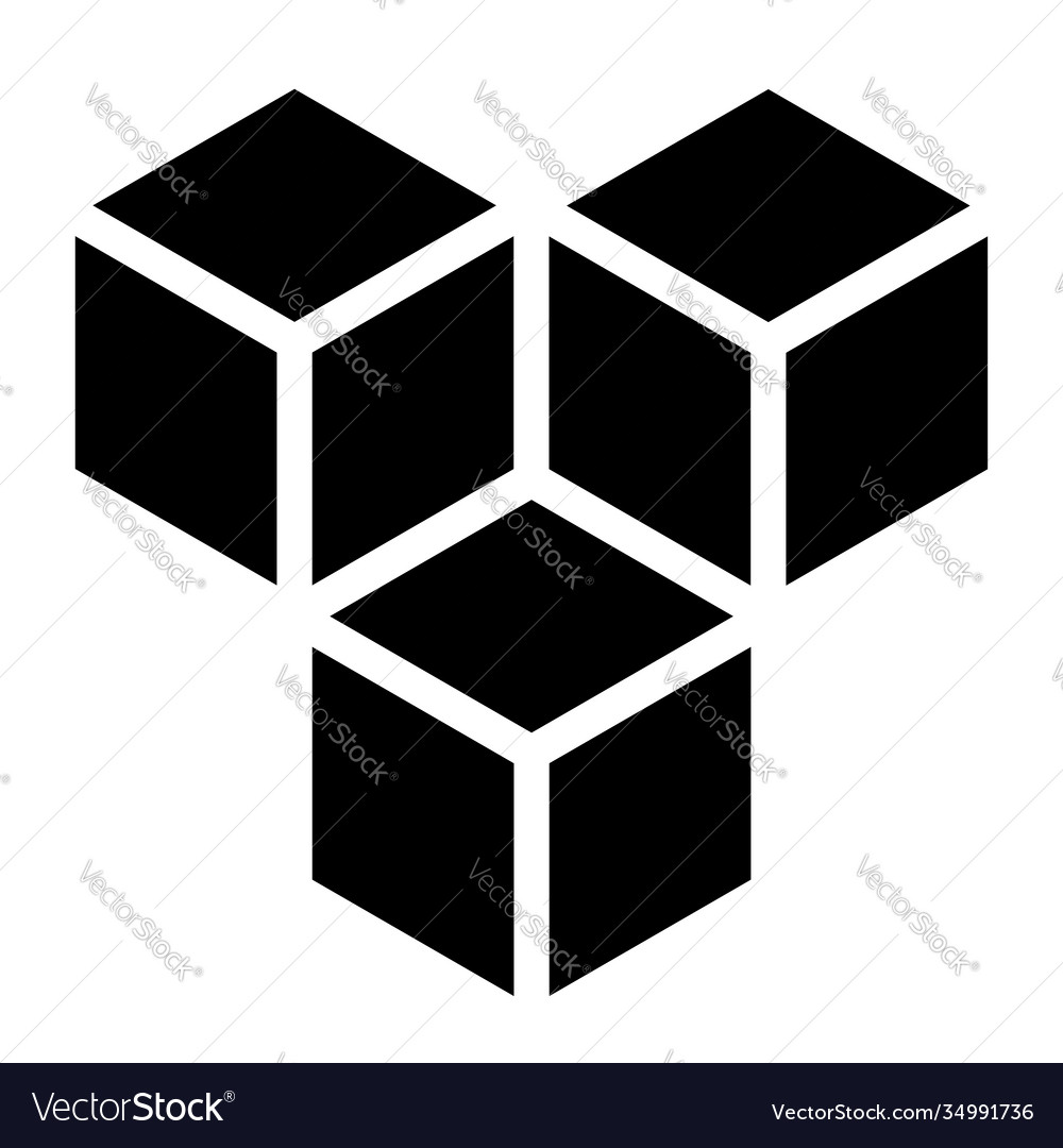 3d cube square icon symbol and logo series