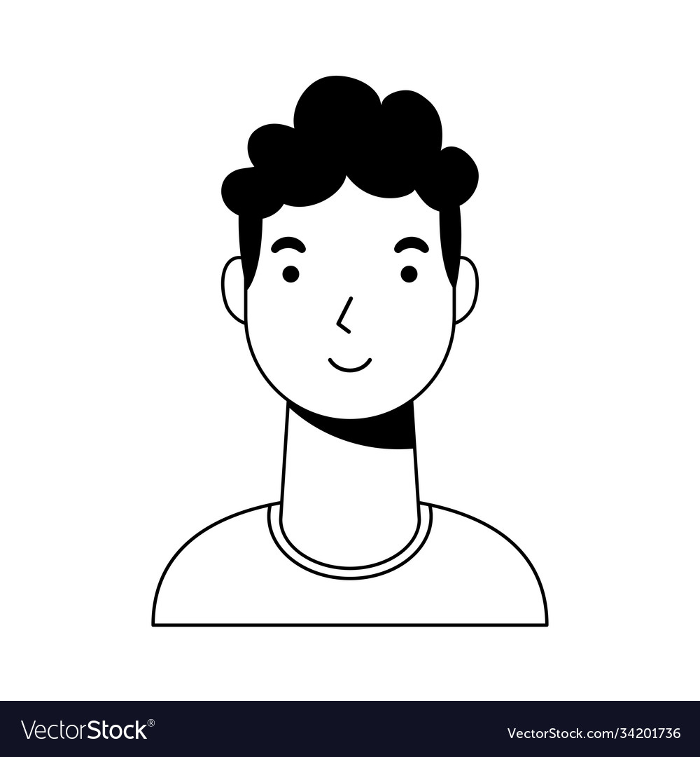 Blond young man male avatar character Royalty Free Vector