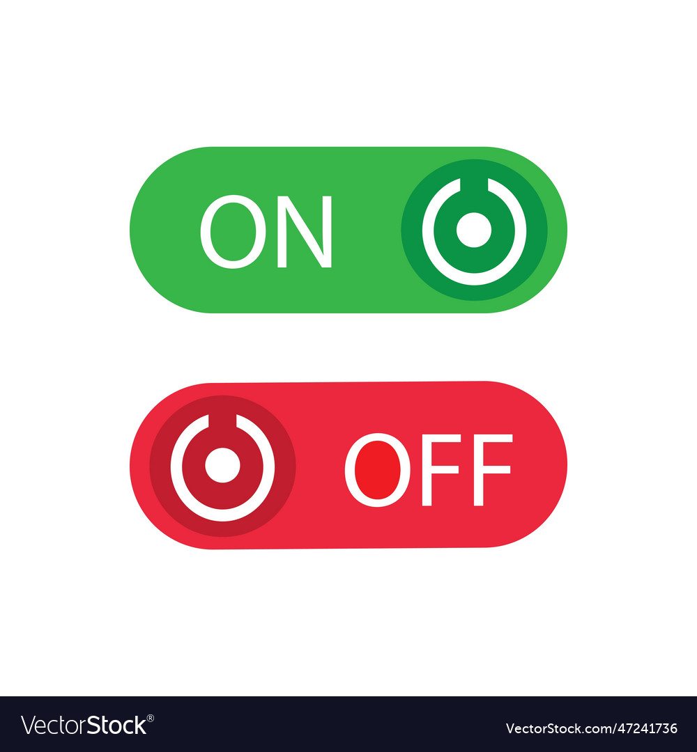 Button on off logo Royalty Free Vector Image - VectorStock